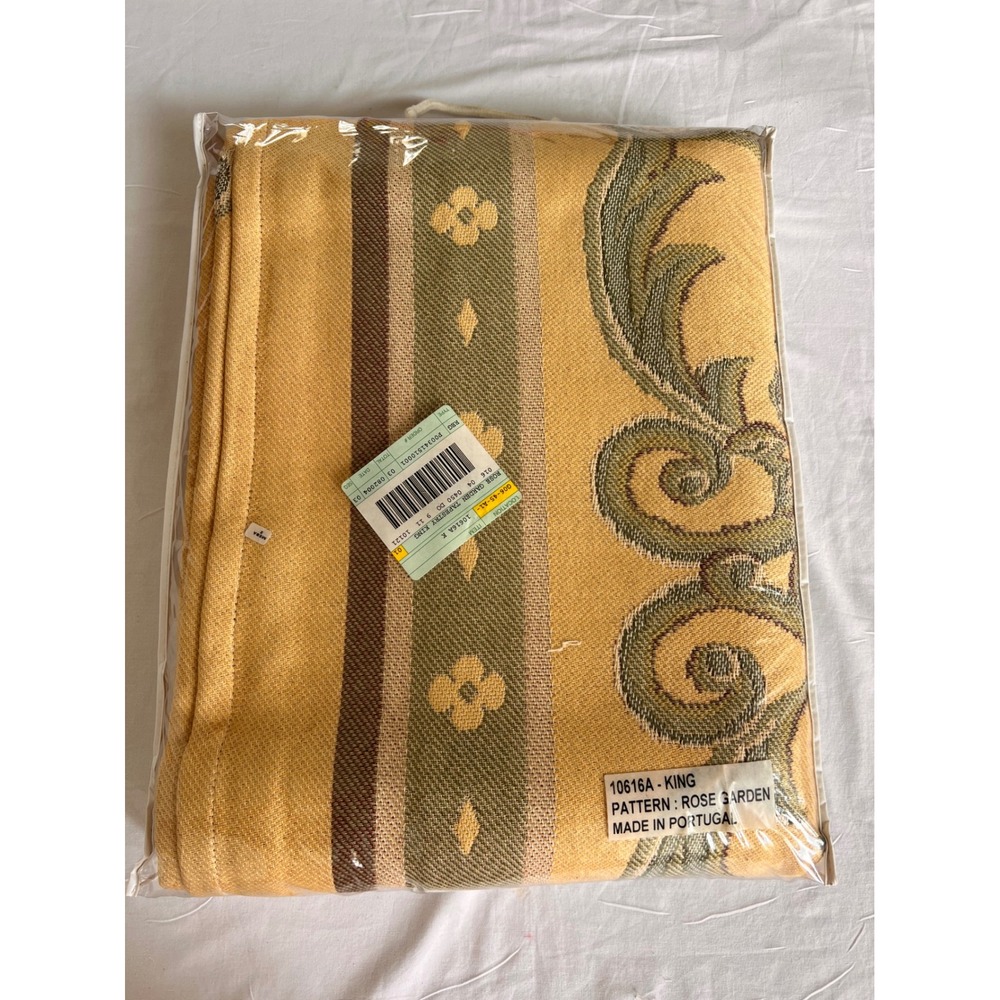 Vintage 90's Domestications Rose Garden King Coverlette NEW in Packaging
